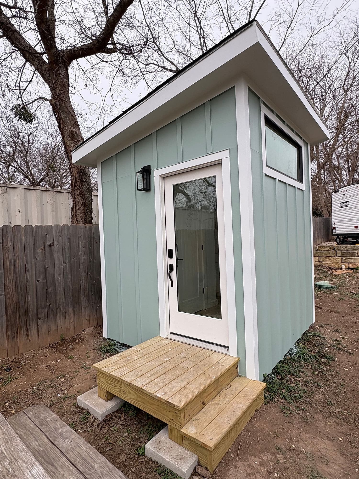 Dedicated laundry building for RV guests at River Bend Bliss